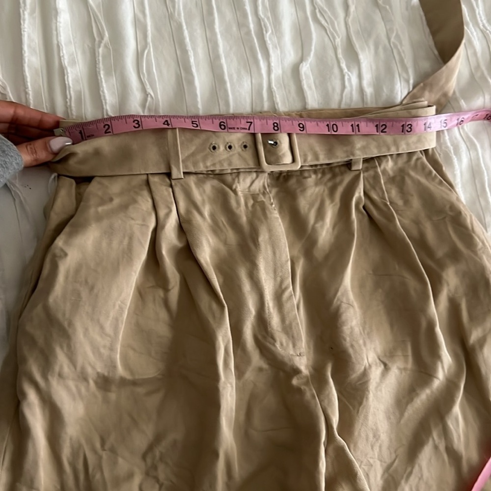 & Other Stories Khaki Pants with Belt - Picture 3 of 9
